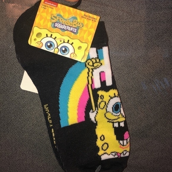 5/$13 SpongeBob SquarePants Socks Size 4-10  New with tags - Picture 4 of 8